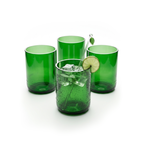 Repurposed Bottle Glasses